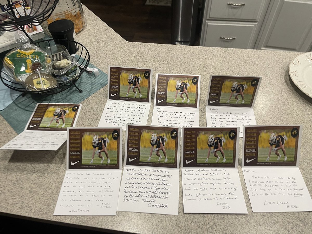 Thank you <a href="/CoachHilvert/">Jim Hilvert</a> and staff for the mail and showing interest in what I can do to help the BW program. I can’t wait to get on campus and meet the staff and learn more about the great football program and school!!  <a href="/D1Perfomance/">Coach D</a> <a href="/CoachChad_T3/">Coach Chad</a> <a href="/thelinemanlab/">The Lineman Lab™️</a>
