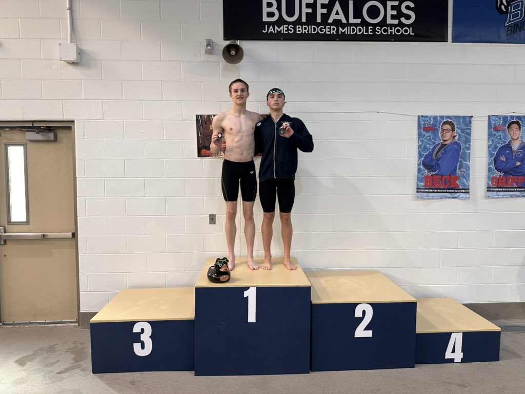 WC_BoysSwim's tweet photo. The Bears ARE speed‼️
Mason & Jackson go 1–2 in the 50 Free, snagging All-Conference honors and proving the speed lives at Chrisman! #BearUp #WeAreSpeed https://t.co/WG1PEVlZjg
