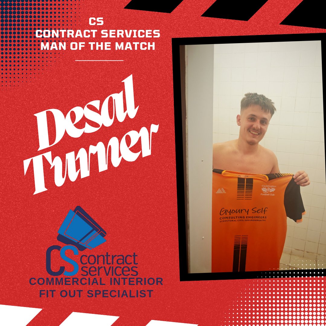 Today's CS Contract Services MOM goes to Desal Turner.

Coming off the bench at HT, Desal gave us some much needed shape &amp; composure. Also huge shout out to him on the birth of his first child last week.

Congratulations mate! ♥️