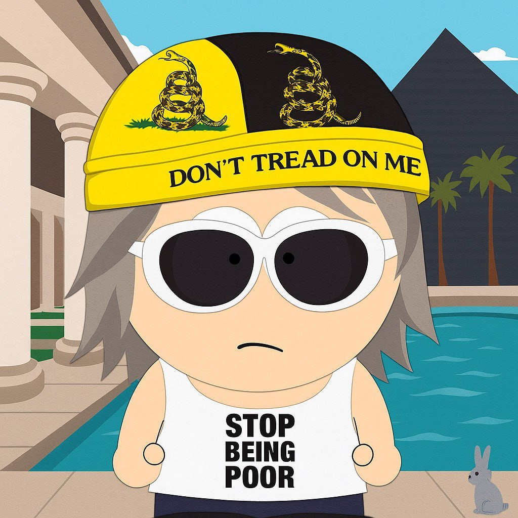 Aokamidev's tweet photo. South park meta, so let's southparkify everything including our pfps.

Here is Alon's pfp south parkified.

Use this prompt with ChatGPT: Edit this image in south park drawing style. https://t.co/7DFADQr0Q6