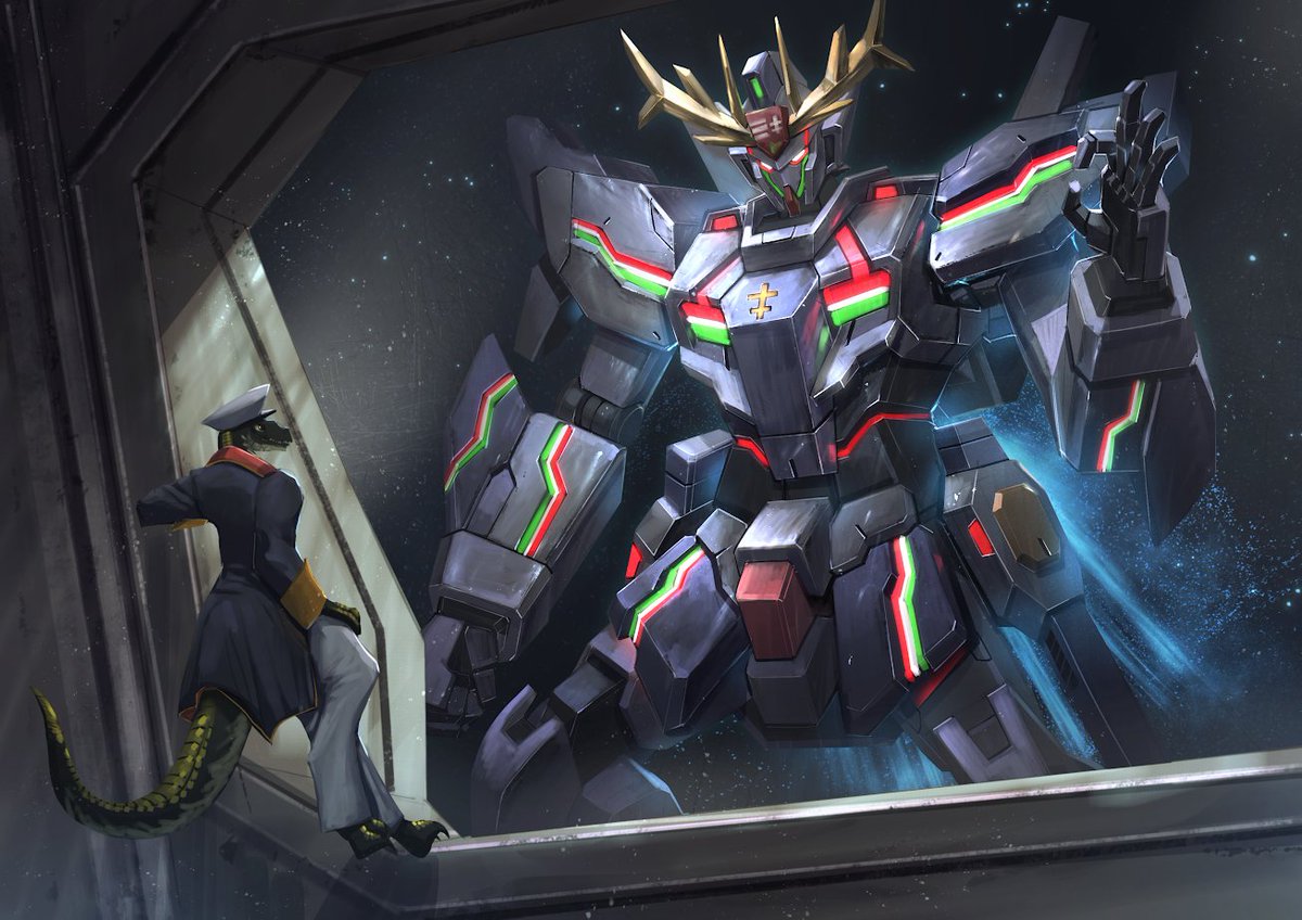 "How's the new toy?"

Done by <a href="/PoruKima/">KimA</a> of my White Stag Gundam as its pilot letting the captain know what he thinks.