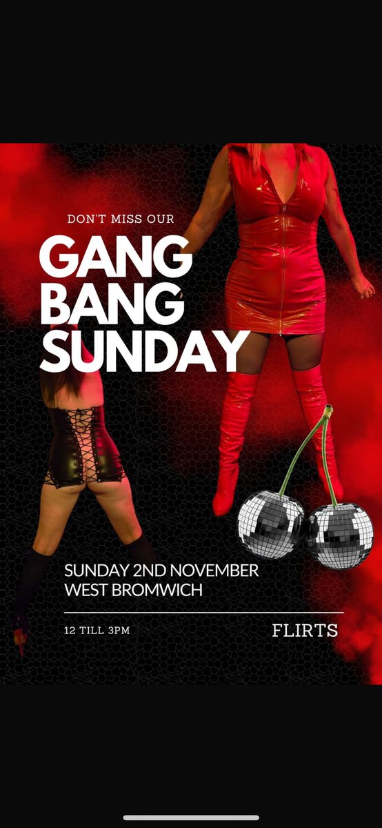 Cherri99228581's tweet photo. Sunday 2nd November
Cherris gang bang 
Lots of couples have confirmed so get your name down can’t wait to see you all 🍒 https://t.co/Dz0MwE6wpw