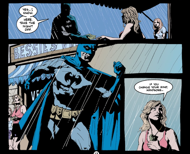 la_panther_rose's tweet image. I like how Batman has contacts with the sex workers for crime related info and gifts money for a free night of peace