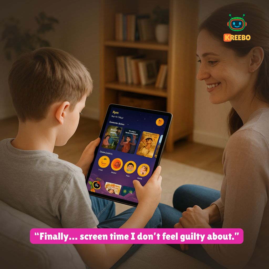 Kreeboland's tweet photo. Good news for parents who worry about their children's screen time. 

Read more here: https://t.co/ULryx8ij8t 

.

#kreebo #screentime #ASIA2025 #productivityapp https://t.co/RXaSlqeBaM