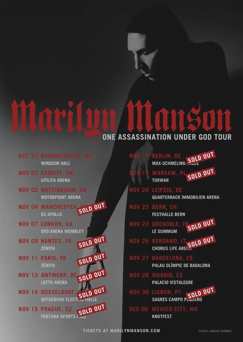 Good to be back in the UK 🇬🇧 Cardiff tonight! 
#marilynmanson #diadelosmuertos