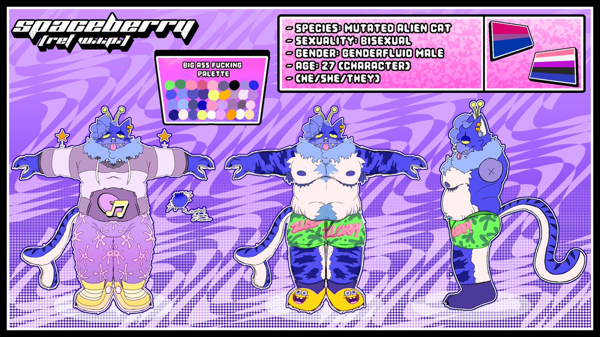 still a wip ☹️
(spaceberry's ref sheet update)

#furryart #SDIYBT #refsheet