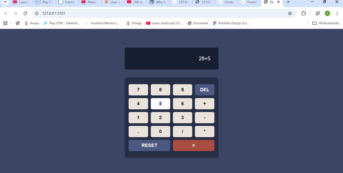 THEJASPERJAY's tweet image. Day 12 of my 60 Days of Code Challenge
Built a calculator from @frontendmentor today. The interface looks cool, and I’m hoping to add theme features and keydown events later.
#60DaysOfCode #FrontendMentor #JavaScript #WebDevelopment