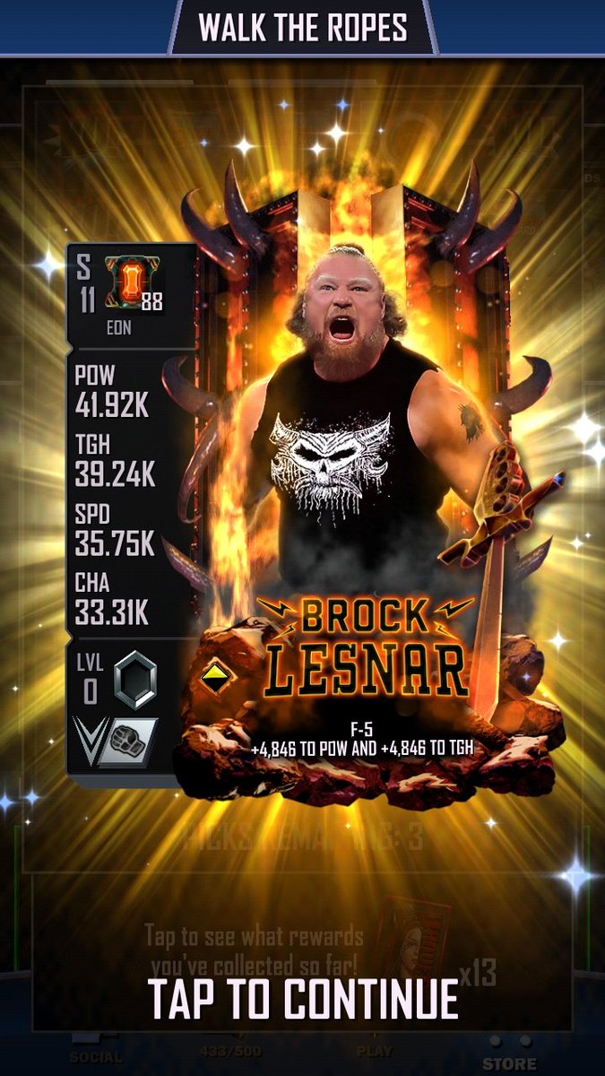 ReaperRealmYT's tweet photo. The Beast Incarnate "BROCK LESNAR" is BACK in @WWESuperCard #WWESuperCard @BrockLesnar #brocklesnar https://t.co/3rav49A3xi