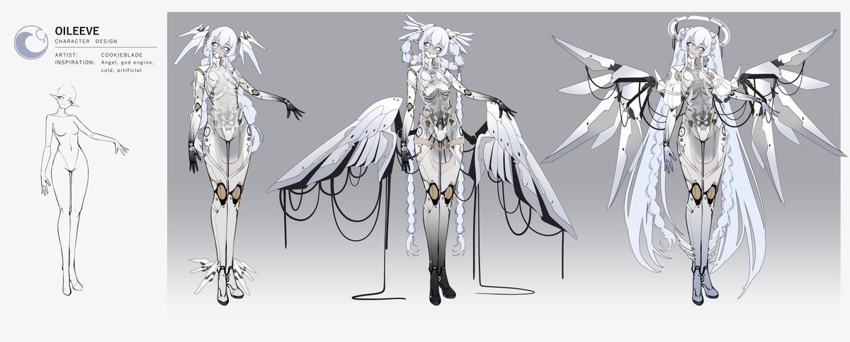 Mp4Cookie's tweet image. ˚ʚ Vtuber character design ɞ˚🪽

An angel delivered freshly from the factory belt 🤍
(Design for the lovely @/oileeve)