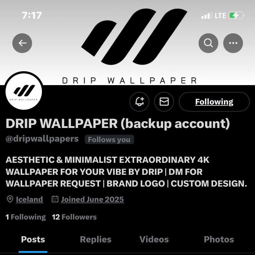 Hello 👋 DRIP WALLPAPER FAMILY 
I wanna use this opportunity to introduce my backup account here so do well to follow my account 
Note: I will pin this post for 5days 
Thanks for the love and support I love y’all 

Link to reach the recent post there 👇⬇️
x.com/dripwallpapers…