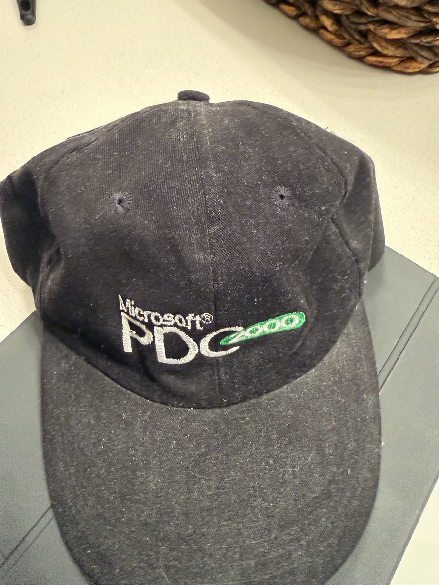coolcsh's tweet image. This week recorded a video for #dotnetconf with @shanselman @scottgu and @PolyglotJoC where we talked about the history of #dotnet. Right after I found this hat from where it all started.