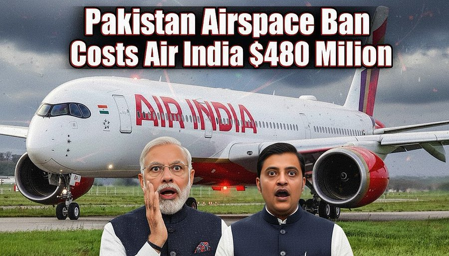 Jamescarte70485's tweet image. So, Air India loses ₹4,000 Cr because 🇵🇰 closed its skies , and now wants ₹10,000 Cr from taxpayers? 🤡
Modi’s “56-inch diplomacy” just shrank mid-air. ✈️💸
#AirIndia #PakistanAirspace #ModiEconomy