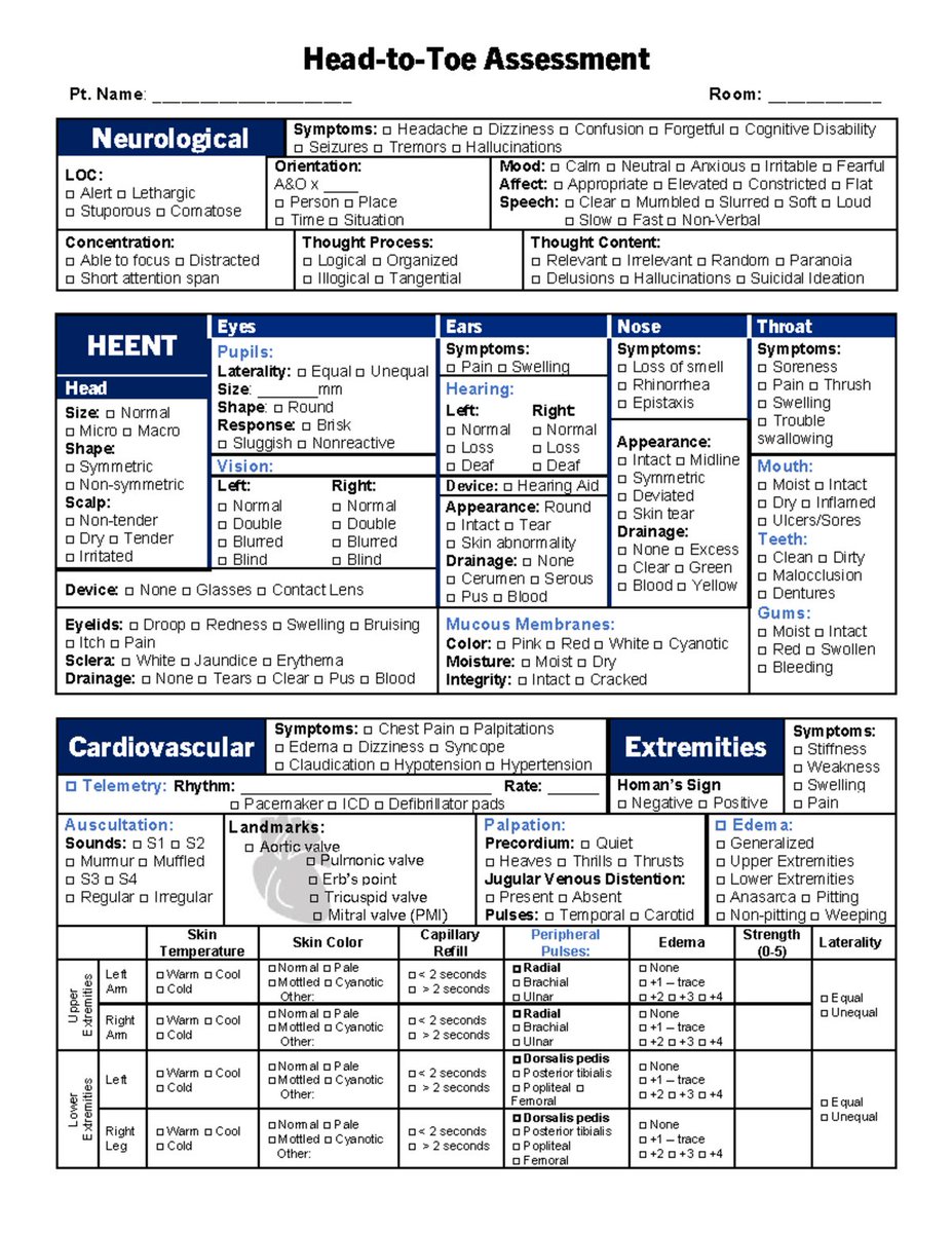 Head-to-toe assessment .

studocu.com/en-us/