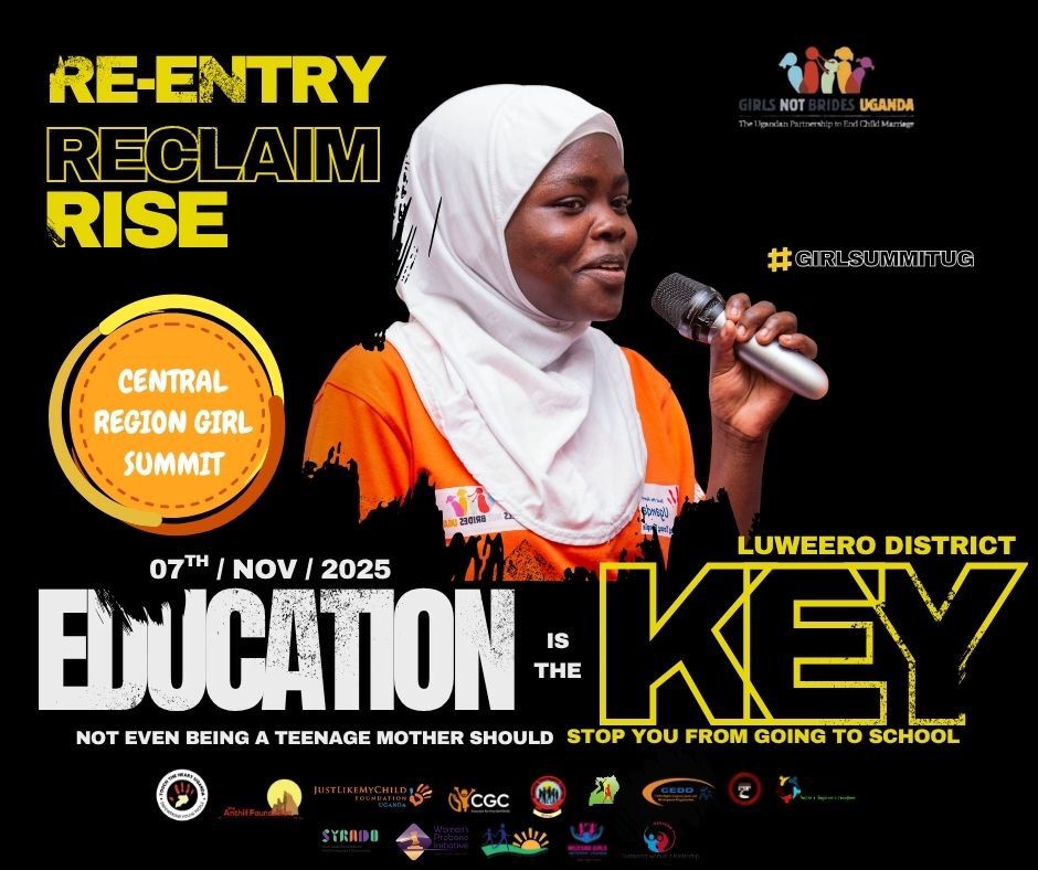 Girls too have a Right to Quality Education. An Educated Girl, is a Girl with a Voice and Power.
Join <a href="/GNB_Uganda/">Girls Not Brides Uganda 🇺🇬</a> for the central Region Girl Summit in Luwero District.
Block off 7th November 2025.
#EndChildMarriage #GirlSummitUg #TowardsZeroChildMarriage