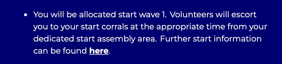 F_shokai_RC's tweet image. スタートウェーブ1が割り当てられます。
ボランティアが、あなたの専用スタート集会所から適切なタイミングでスタートコーラルまで案内します(訳)
凄い厚遇!さすが世界選手権↓
#nycmarathon #マスターズ世界選手権
