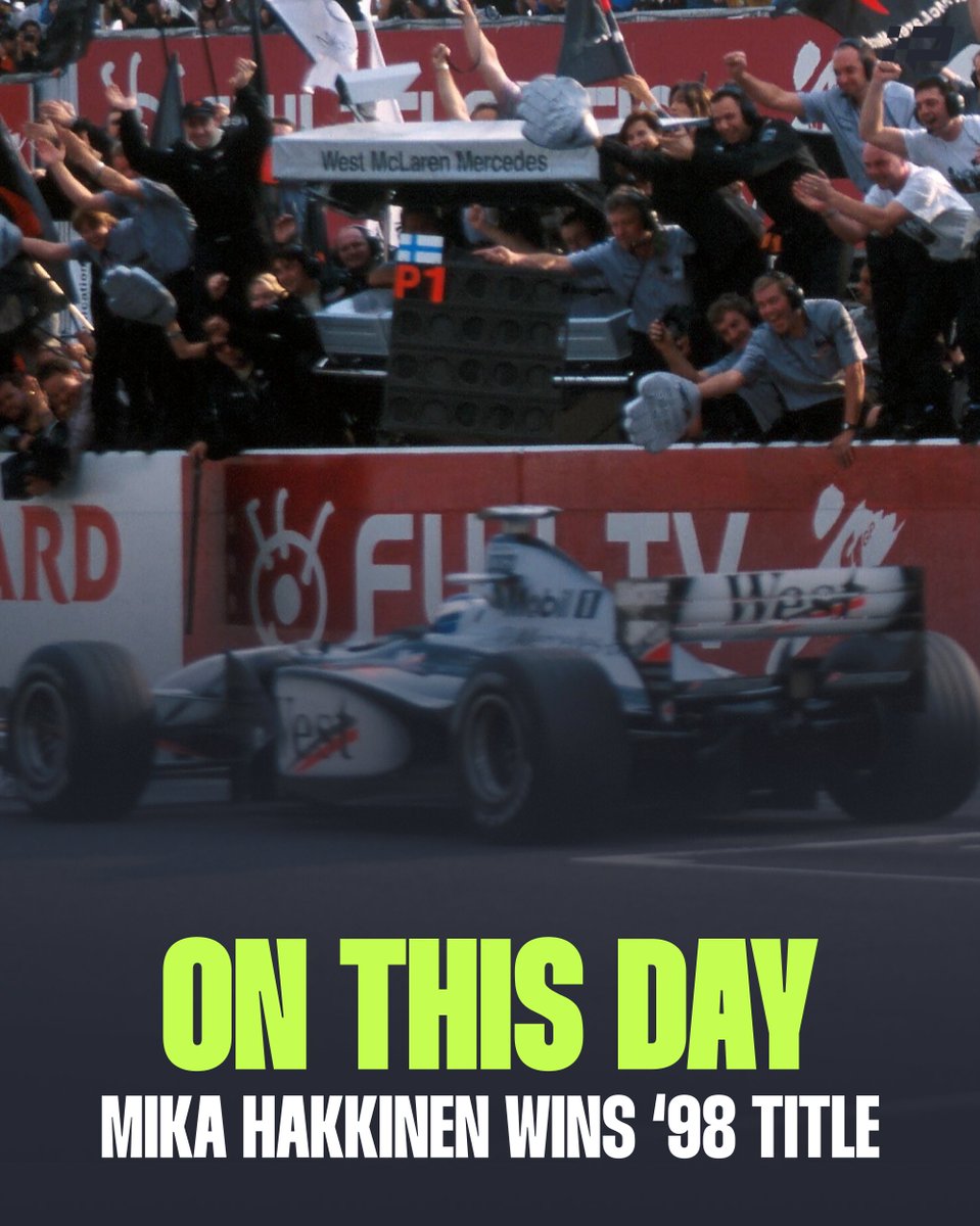 On the 1st of November, 1998, Mika Hakkinen won the first of his
