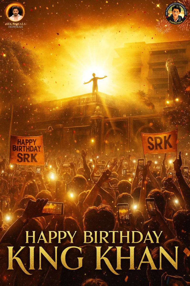 SRKRoyalsHowrah's tweet photo. Happy Birthday @iamsrk . Be healthy always and stay safe. ❤️✨

@RedChilliesEnt @Srk_bangalore @pooja_dadlani @KarunaBadwal 

#srk #SRKDay #happybirthdaysrk #MannatYatra2k25 https://t.co/KiuyM5KGyh