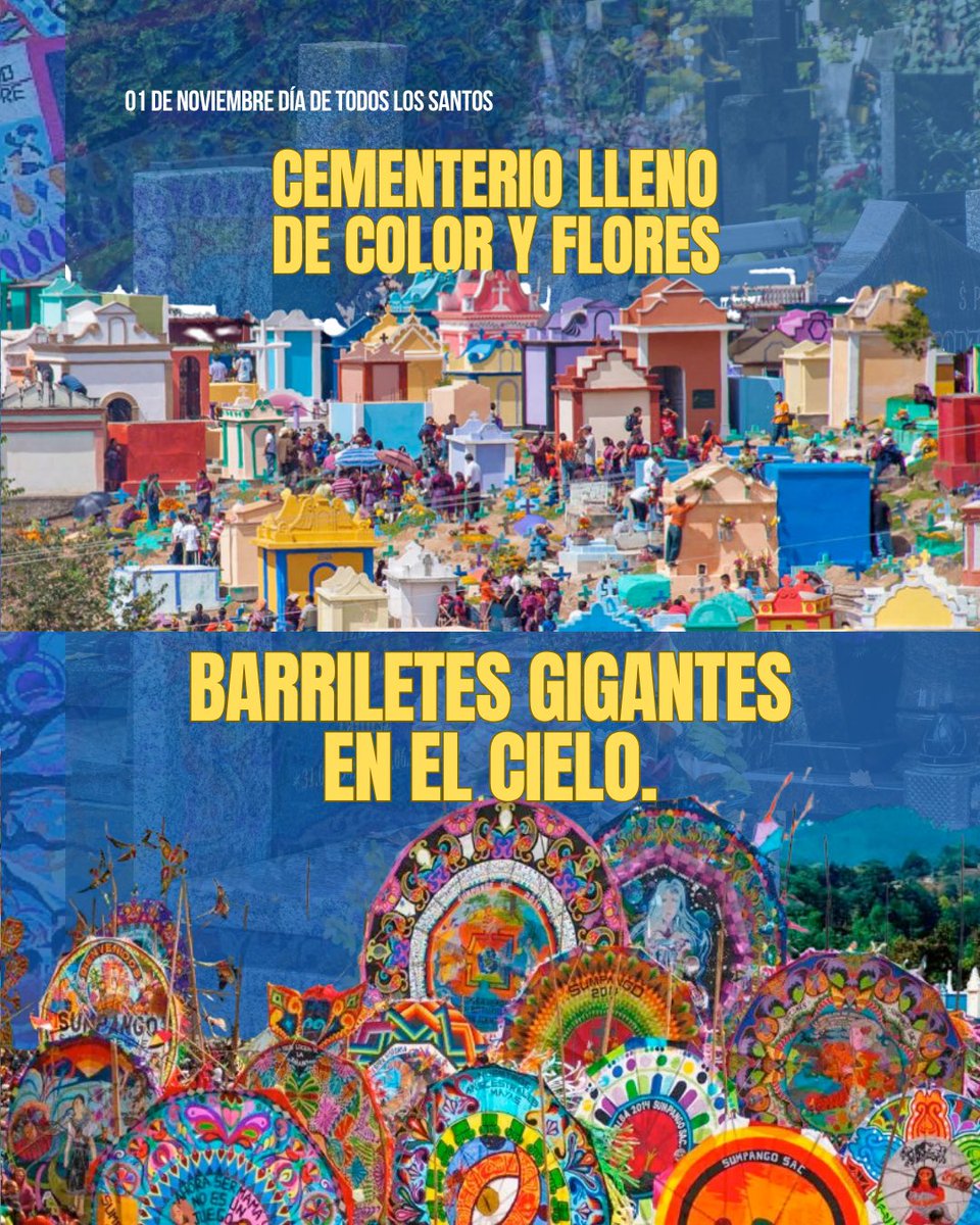 RonaldYPortillo's tweet photo. 🇬🇹 1 de Noviembre en Guatemala Fiambre, barriletes y color en los cementerios. Honramos la memoria de los que ya no están.

¿Cuál es tu tradición favorita?

#DíaDeTodosLosSantos #Guatemala #TradicionesGT #Fiambre https://t.co/8JrOQL0XD4