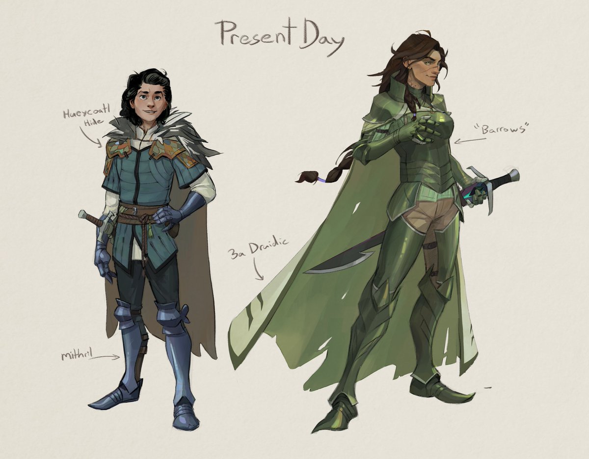 I realized I never actually got around to sharing this years quick ref sheet. Here's Oswin and Verdix 🌿