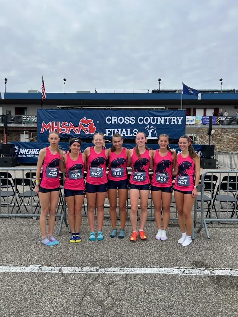 dewittathletics's tweet photo. The girls' cross country team finished their season on a high note with an 8th-place finish at States, exceeding their 13-seed going in! The Panthers had a great day on the biggest stage with 4 runners having career PRs!

Congratulations ladies!💙💛 https://t.co/AsNpAvIo7A