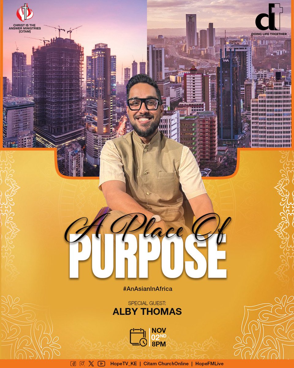 KwameRubadiri's tweet image. God can use any culture in any part of the world to prepare His servants for ministry. Join us on DLT to hear the amazing story of Alby, an Asian in Africa called to global ministry! @CITAMOnline @HopeTV_KE @codede2 #AnAsianInAfrica @CITAMParklands