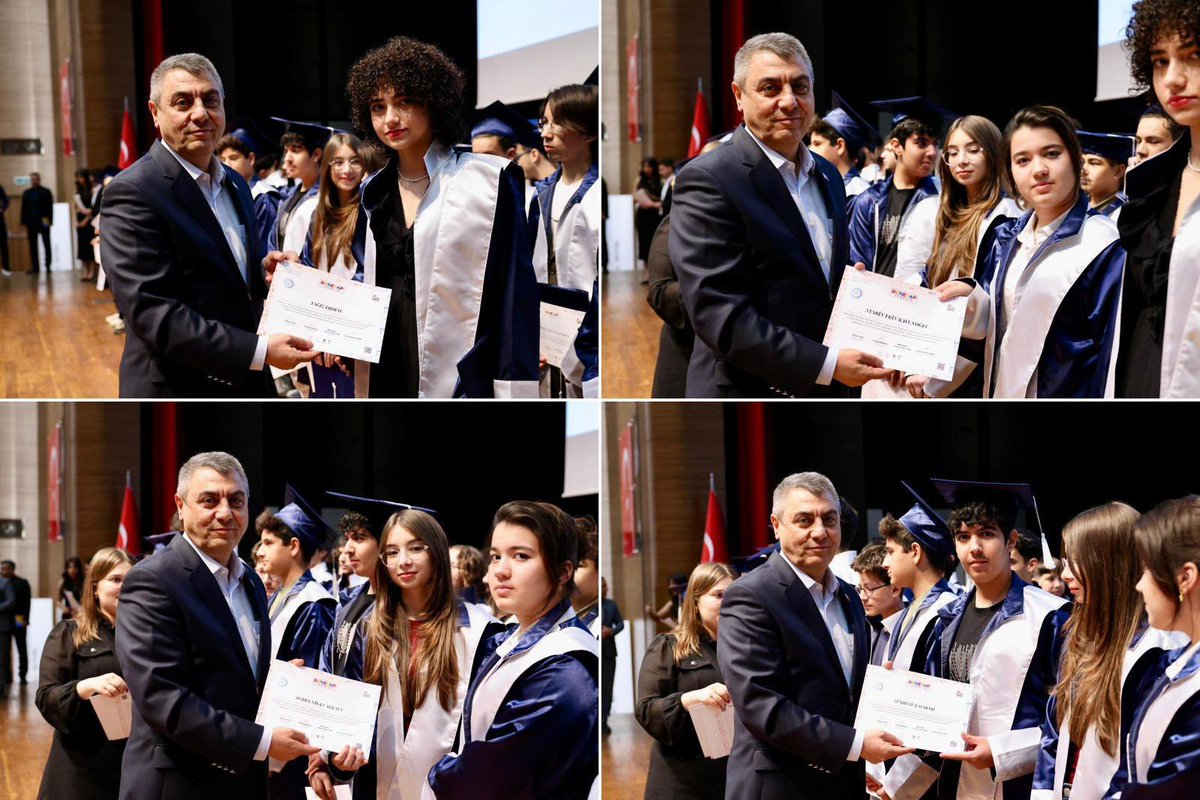 MersinValiligi's tweet photo. Valimiz Sayın Atilla Toros, Mersin Üniversitesi Akdeniz Kültür Merkezi’nde düzenlenen Deneyap Teknoloji Atölyeleri Mezuniyet Töreni’ne katıldı.

Vali Atilla Toros, "Sanayi ve Teknoloji Bakanlığı, Gençlik ve Spor Bakanlığı, TÜBİTAK ve Türkiye Teknoloji Takımı Vakfının birlikte yürüttüğü son derece kıymetli bir projede üç yıl süren öğrenim yolculuğunuzu başarıyla tamamladınız. Kendinizle gurur duyacağınız bu zorlu sürecin sonunda sizleri ve ailelerinizi canıgönülden tebrik ediyorum." ifadelerini kullandı. 

Program, mezuniyet belgelerinin Valimiz Atilla Toros ve il protokol üyeleri tarafından öğrencilere takdim edilmesiyle sona erdi.