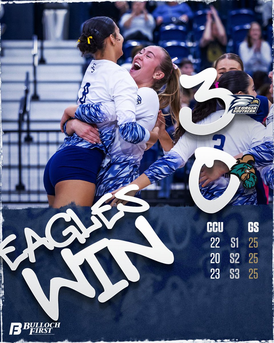 GSAthletics_VB's tweet image. 3-for-3! 

#HailSouthern
