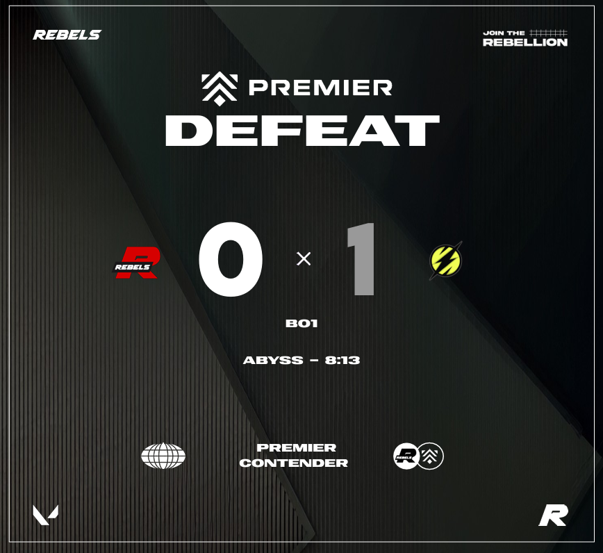 Lost our first game vs. "Team Static" 

Second to win now!🫡

#JoinTheRebellion