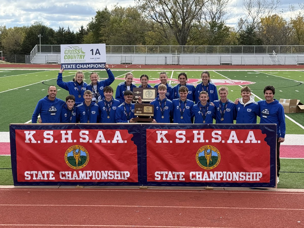 Congratulations to our boys and girls cross country teams today! 
Boys took second as a team with Broxton and Wyatt getting on the podium individually! 
Girls won the whole thing! Steph and Taegin made the podium individually! 
Great day to be an Eagle!