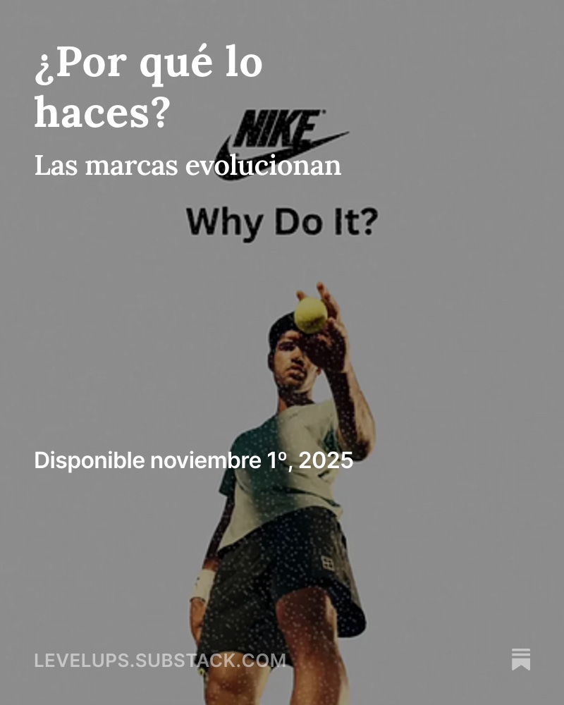 Es tan importante el Qué como el Por qué

Y en Branding es clave

Reflexión de hoy en la Newsletter