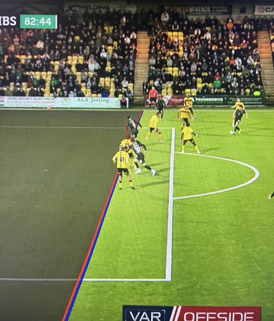 TheRefsView's tweet image. Clearly a ruler hasn’t been used to draw these lines