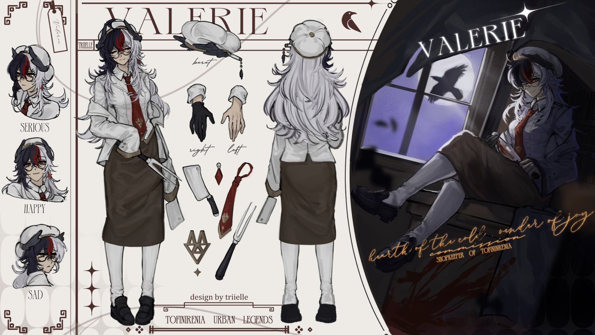 vialends's tweet image. Hi, Vial here! This is Valerie / Vi, my undead crow shopkeeper. 🐦‍⬛⚰️

Feel free to pay a visit to our store! - Aldrich

╰ twitch.tv/vialends
╰ tiktok.com/@veyelens ( fandom animations)
╰ vialetcetera.straw.page
( visit my strawpage for all my links! )

🎨 : @/triielle