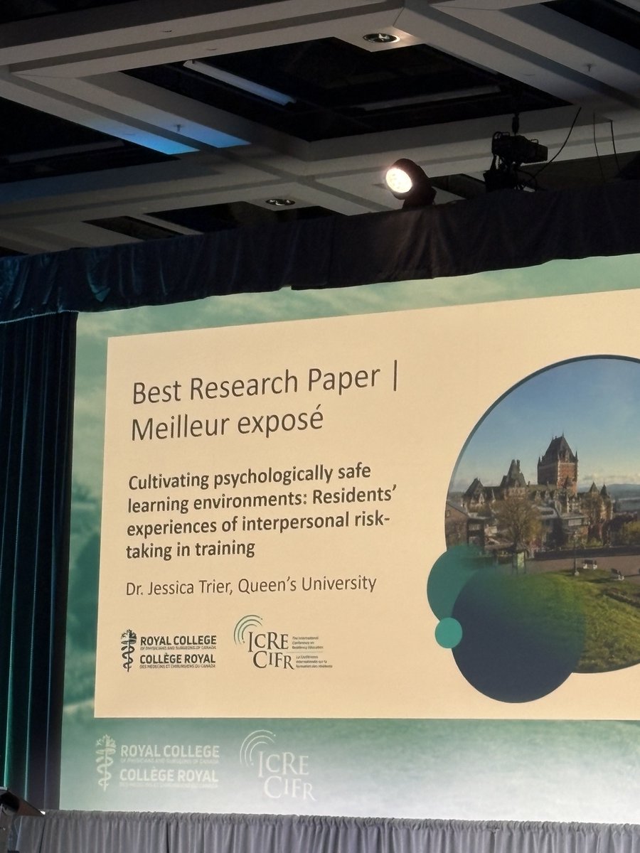 Congrats to ⁦<a href="/jesstrier/">Jessica Trier, MD</a>⁩ on winning the Best Research Paper at #ICRE2025.