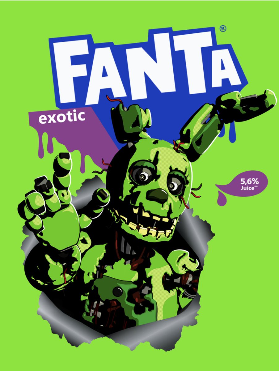 xXFaylinnXx's tweet image. IT'S FNAFTA (+ Full Springtrap Fanta design)
