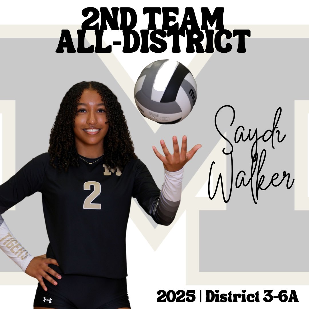 🖤💛🏐It's Award Season🏐💛🖤

Congratulations to Darin Baldwin, Aiyana Harris, and Saydi Walker for being named to the 3-6A All-District Second Team! We are so proud of you!! #mhsvb2025