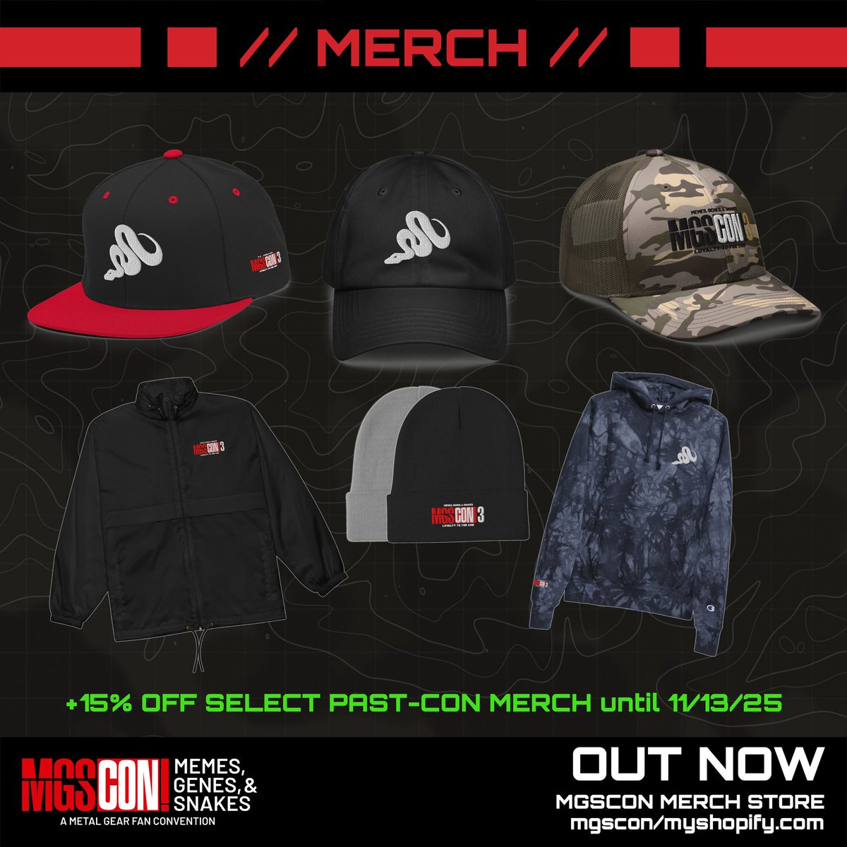 In case you missed our merch table at MGSCON3, we've just dropped new and exclusive items onto our store you can only find on our website's shop. 🔗 Our artist series and more fun surprises are available now! 
PS - year 1 and 2 merch is on sale, no code needed!