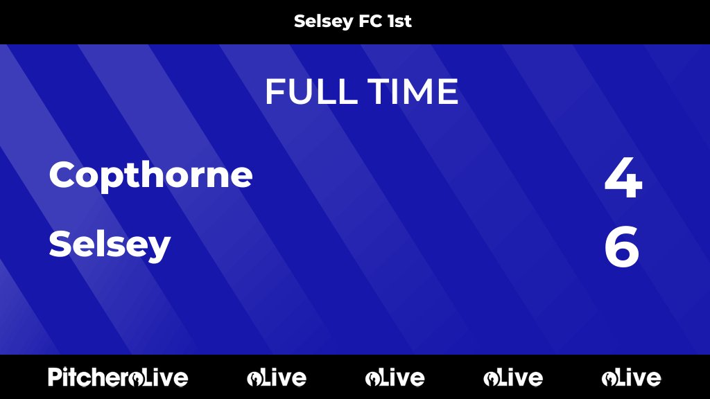 FULL TIME: Copthorne 4 - 6 Selsey
#COPSEL #Pitchero
selseyfc.co.uk/teams/12960/ma…
