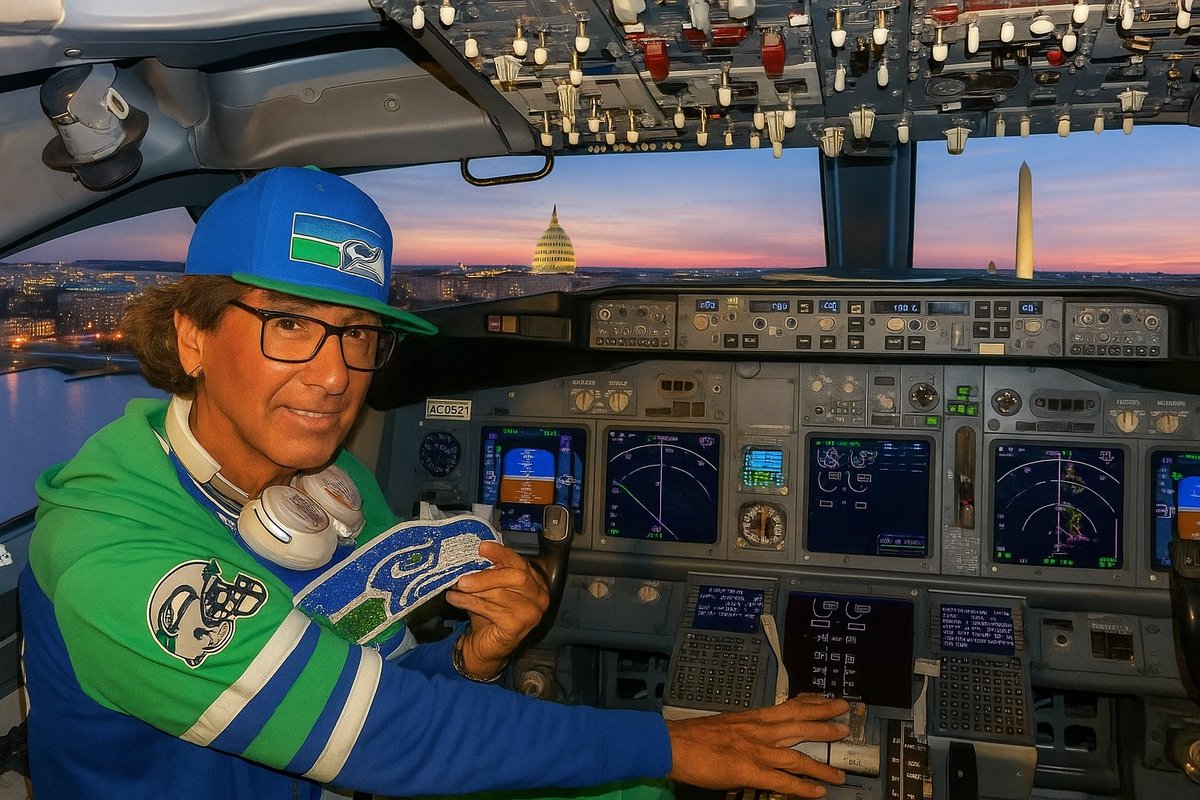 “We will be landing shortly, but first, let's take a quick flyby of DC for you first-timers”.