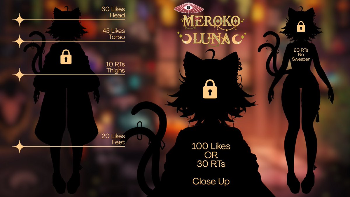 I think it's about time to show myself 👀

Helloko, I'm Meroko Luna, owner of The Midnight Apothecary. I can make a potion for just about anything, but if you get on my bad side I WILL turn you into a frog 🐸 

Can we hit these reveal goals?