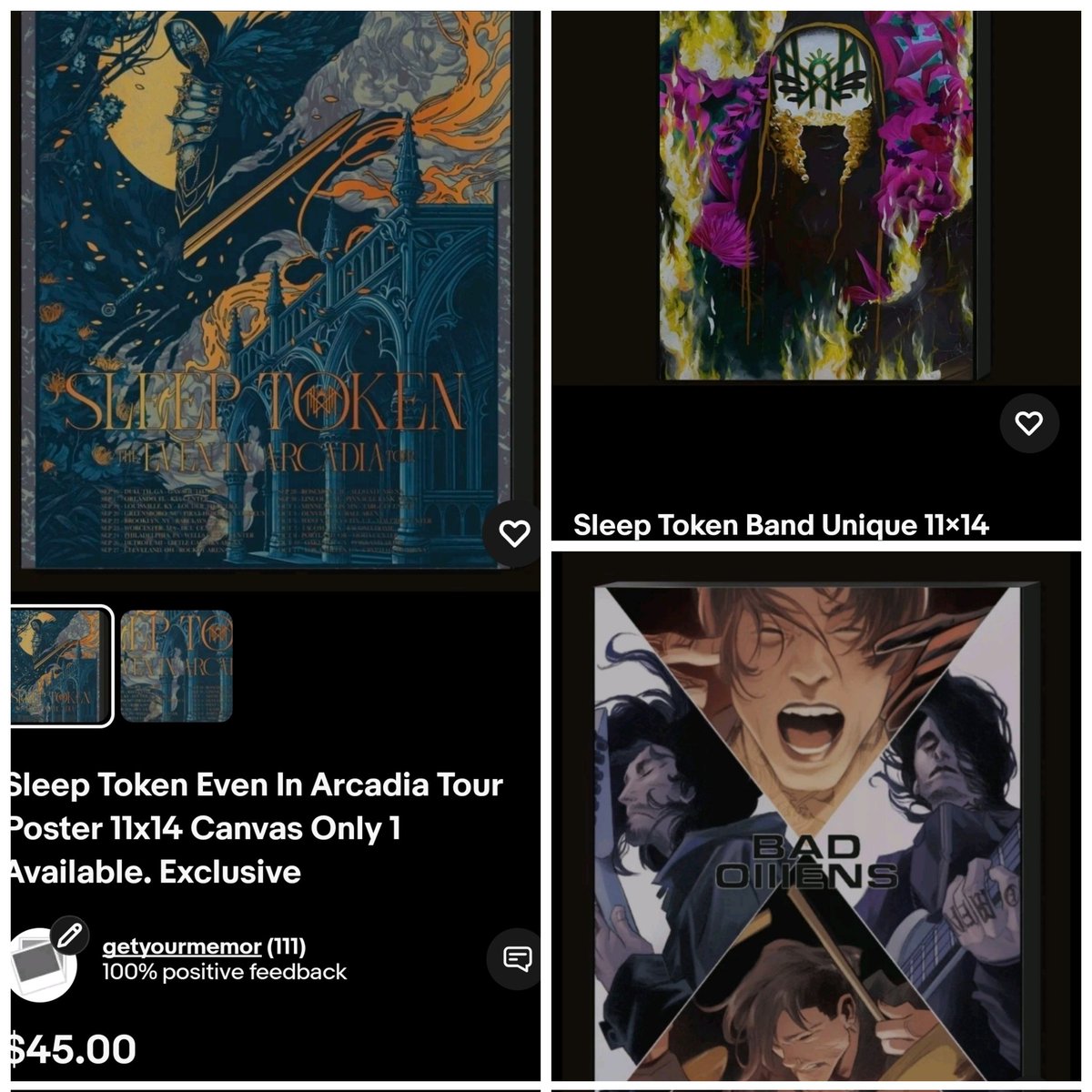 GetYourMemor's tweet photo. Rock With You #screenshotsaturday #Halloween    #Deal #NOVEMBER

https://t.co/3IJhHdbP9w

Sleep Token And Bad Omens Art Deal. Rare. https://t.co/EzP89H7byn