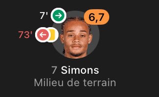 Xavi Simmons rentré à la 7eme sorti à la 73eme un flop dont personne parle mdr