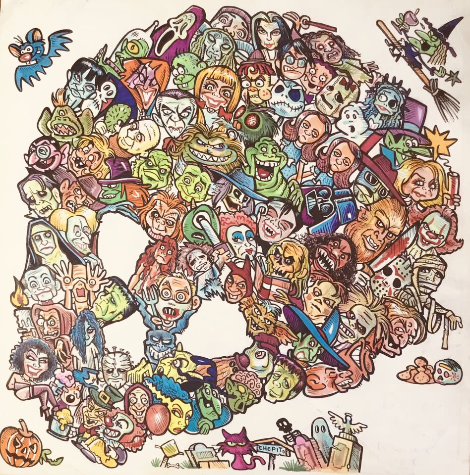 🎃#MonigotesChepito #FelizSabadoATodos #cartoon 
#DiaDeMuertos #terror #Halloween