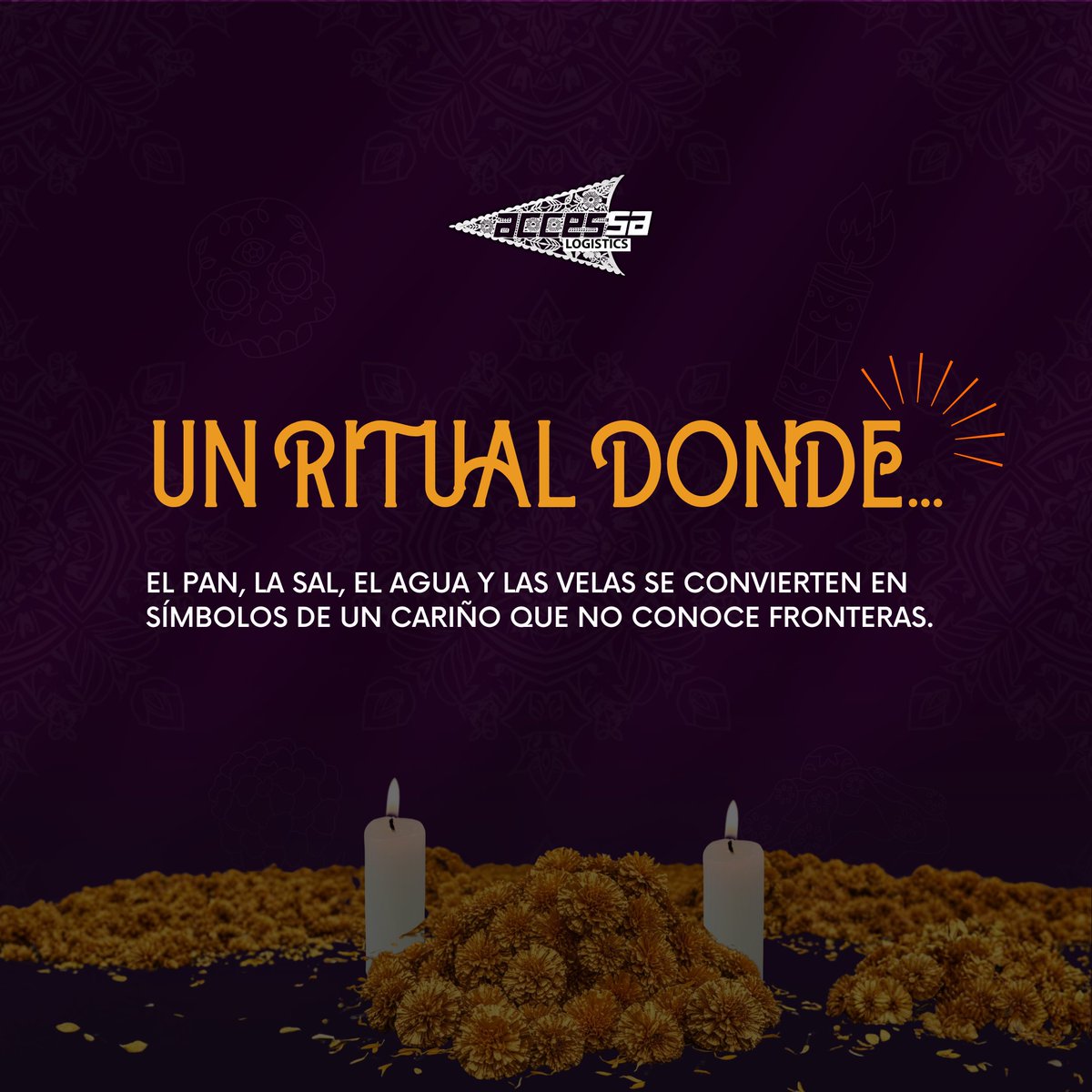 AccessaLogistic's tweet image. En @AccessaLogistic recordamos con orgullo a quienes marcaron nuestro camino. 🌼

Hoy celebramos la vida, la memoria y las tradiciones que nos unen. ✨💛

#DíaDeMuertos #TradiciónQuePermanece #AccessaLogistics