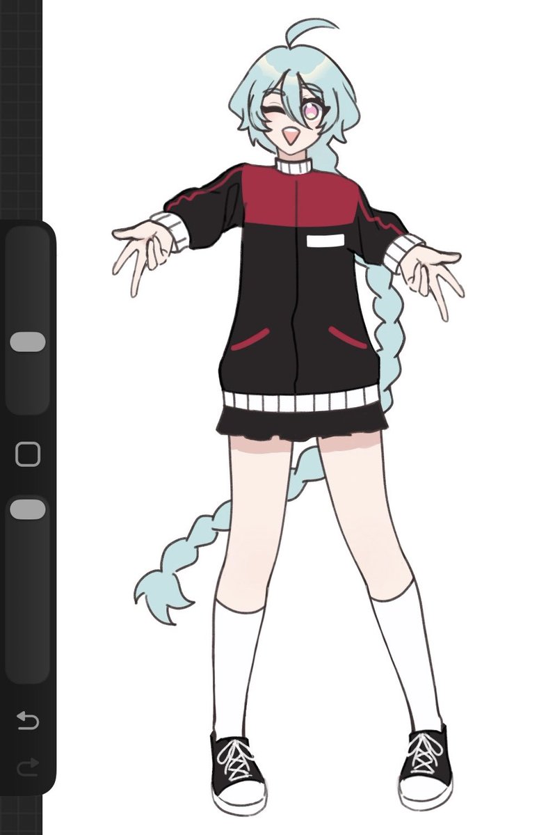 trying to get used to procreate 💞
little doodle of my oc Mio