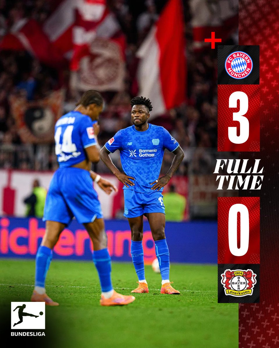 bayer04_en's tweet image. A difficult evening in Munich. 

90&apos; | 3-0 | #FCBB04