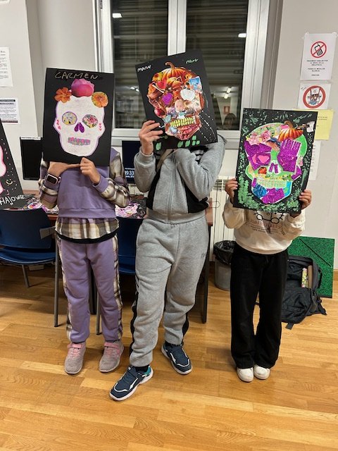 Taller de collages y calaveras en la Biblioteca de Lerín!! 

Ekimen ederraaaa!! 🌈🚀😍

Aupa Leringo artistak!! 🎃🎉👻

#arimengaua 
#Halloween2025
#tallerdecollage
