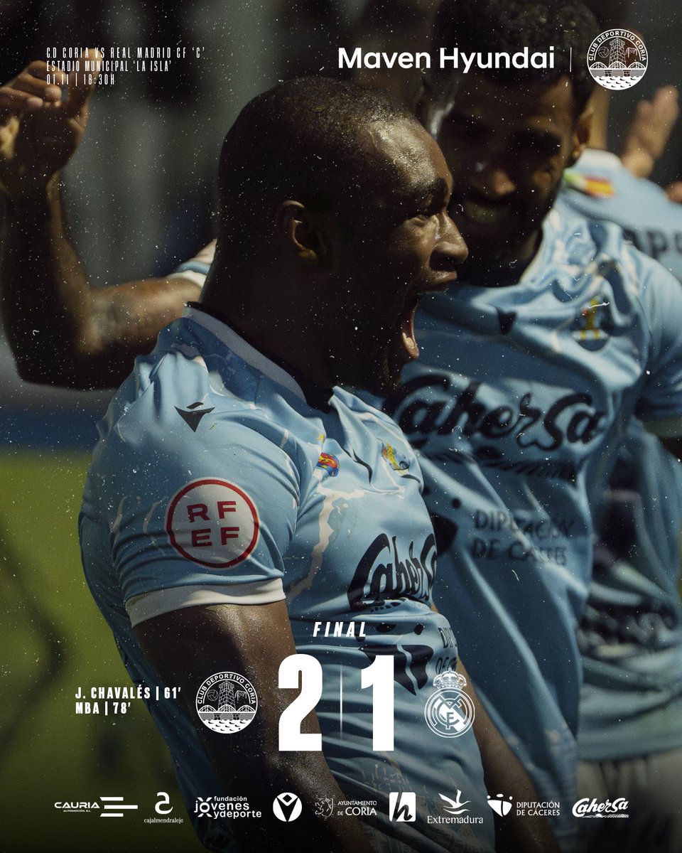 ⏱ | 90+7’ | ¡FINAAAAAL DEL PARTIDO EN LA ISLA!

CD CORIA 2️⃣ - 1️⃣ REAL MADRID CF 'C'

📲 #MiCorazonLateCeleste #CoriaMadrid