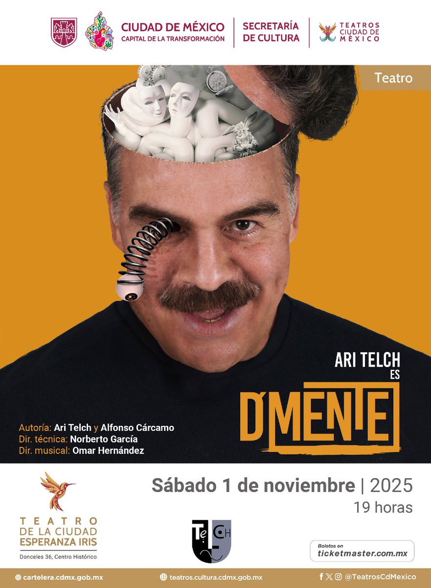 artes_promo's tweet photo. Bases dobles para el día de hoy 7:pm
Teatro de la ciudad 
D'mente

1 retwittear 
2 nombre completo 
3 a quién vas a invitar?
4 compartir fotos del evento 
5 los que tengan ❤️ media hora antes en la mesa de cortesías y ganaron en #Promo_Artes https://t.co/75t323wVn5