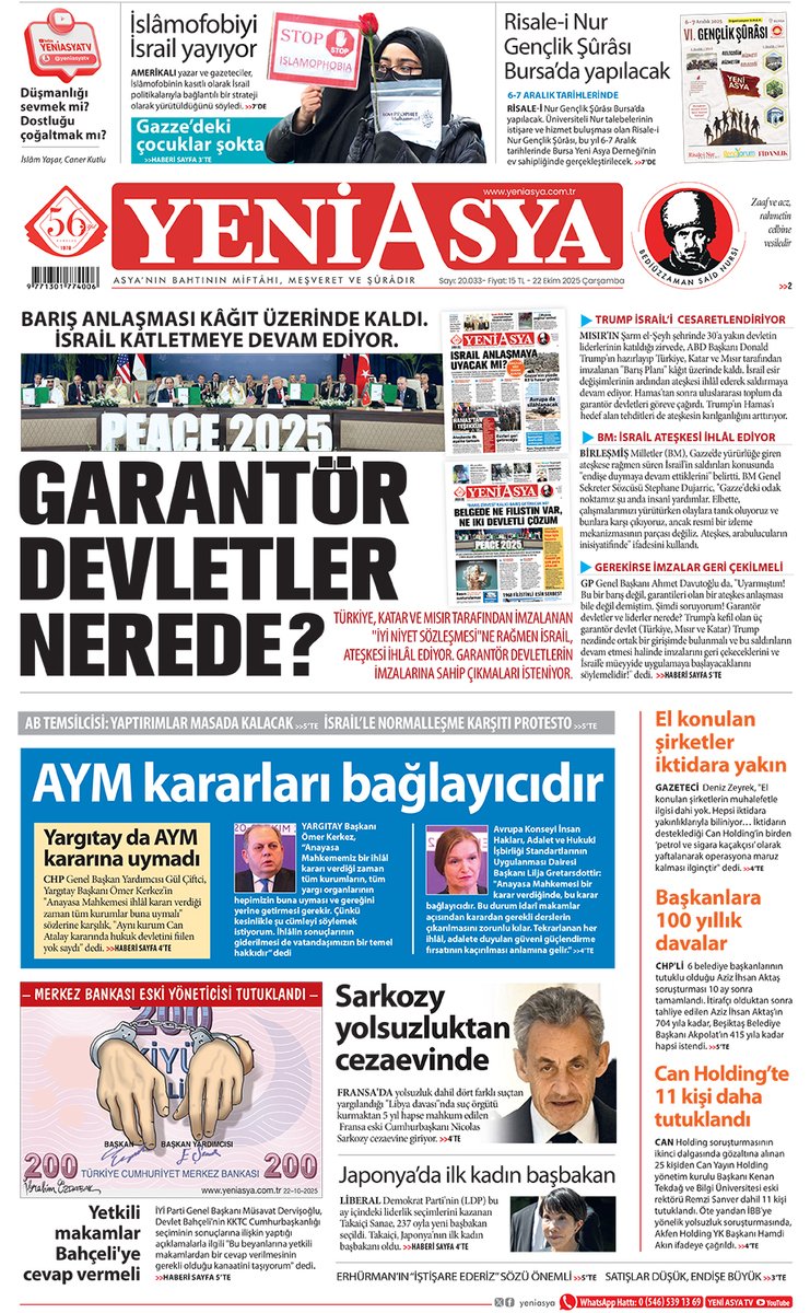 #ManşetlerleYeniasya
Hakkın ve hakikatin gür sesi