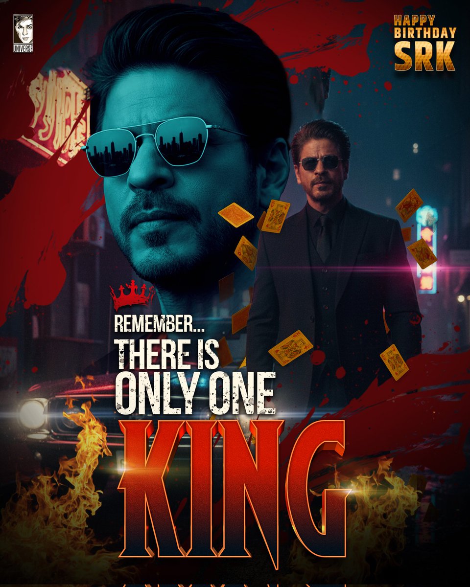 SRKUniverse's tweet image. He came. He conquered. He RULES.
REMEMBER THERE IS ONLY ONE KING 
Happiest Birthday to the King SRK! 🔥👑

HBD BIGGEST MEGASTAR EVER

@iamsrk
#HappyBirthdaySRK 
#SRKDay #KingKhan #King #SRKDay2025 #GlobalStar #SRKUniverse #ONLYONEKING #SRK